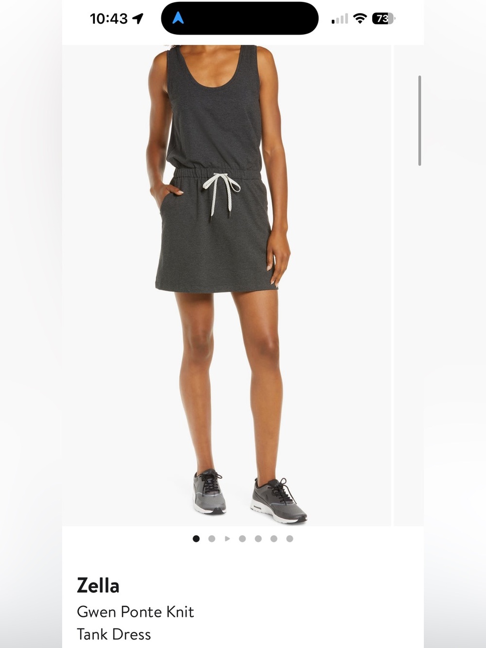 Zella Gwen Ponte Knit Tank Dress